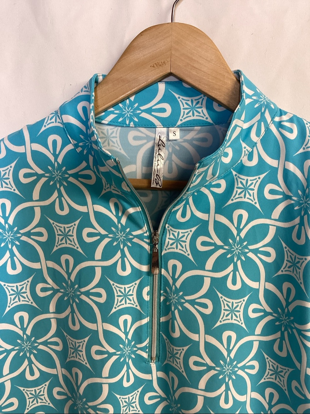 LULU B 1/4 Zip Athletic Leisure Colorful Pullover Size S - Picture 2 of 7